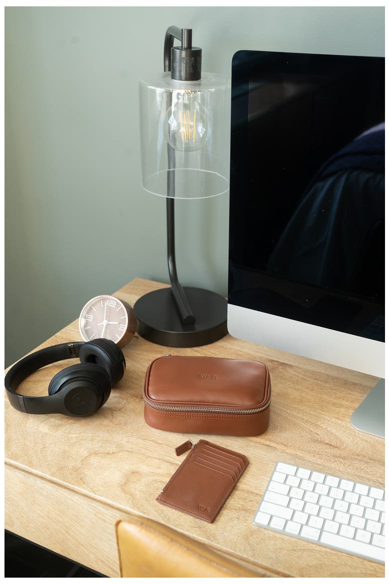 Zip Leather Card Case, Alternate, color, TAN