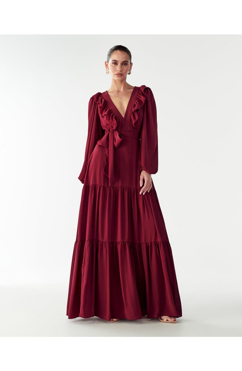 WILLA Allie Maxi Dress, Main, color, Burgundy