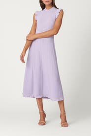 Shoshanna Pointelle Knit Tucker Dress