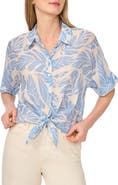 Halogen® Tie Front Sleeve Top