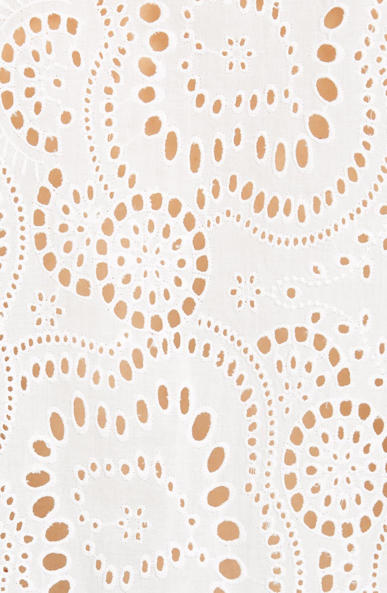 Nordstrom Signature Embroidered Flutter Sleeve Top, Alternate, color,