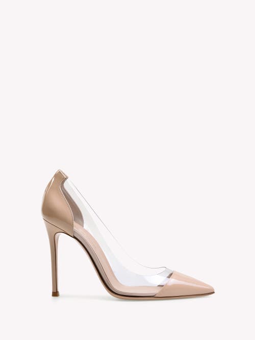 Shop Gianvito Rossi Plexi Pumps In Beige