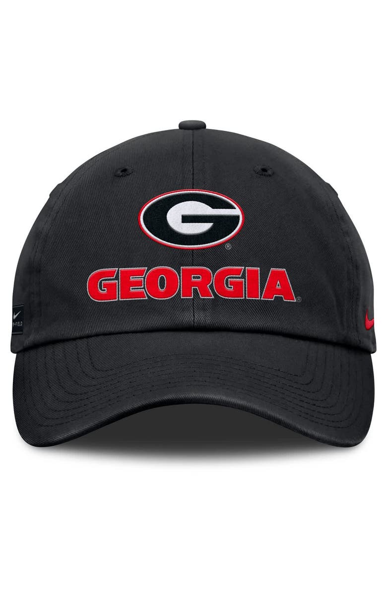 Nike Men's Nike Black Georgia Bulldogs 2025 Sideline Club Adjustable Hat, Alternate, color, 