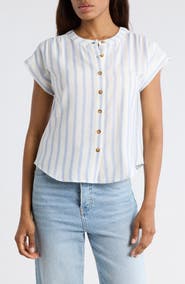 Blu Pepper Stripe Button-Up Shirt