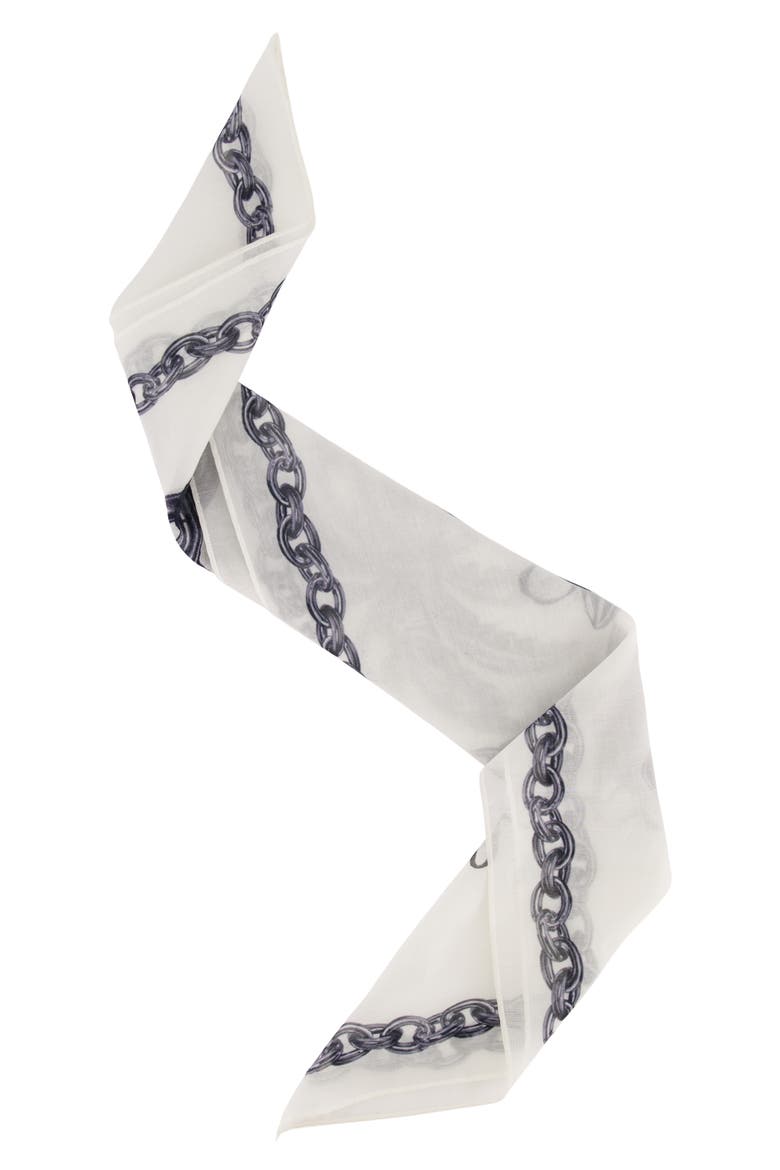 Ignis Cotton & Silk Bandana, Alternate, color, OPTIC WHITE