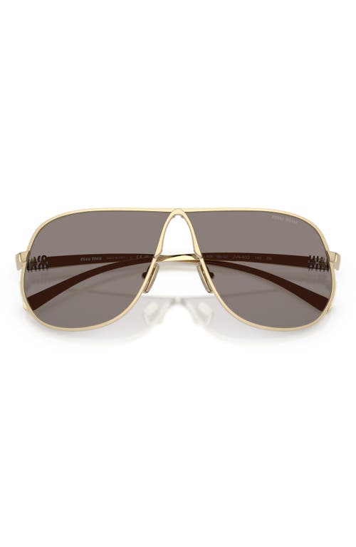 Miu Miu 66mm Oversize Pilot Sunglasses In Gold