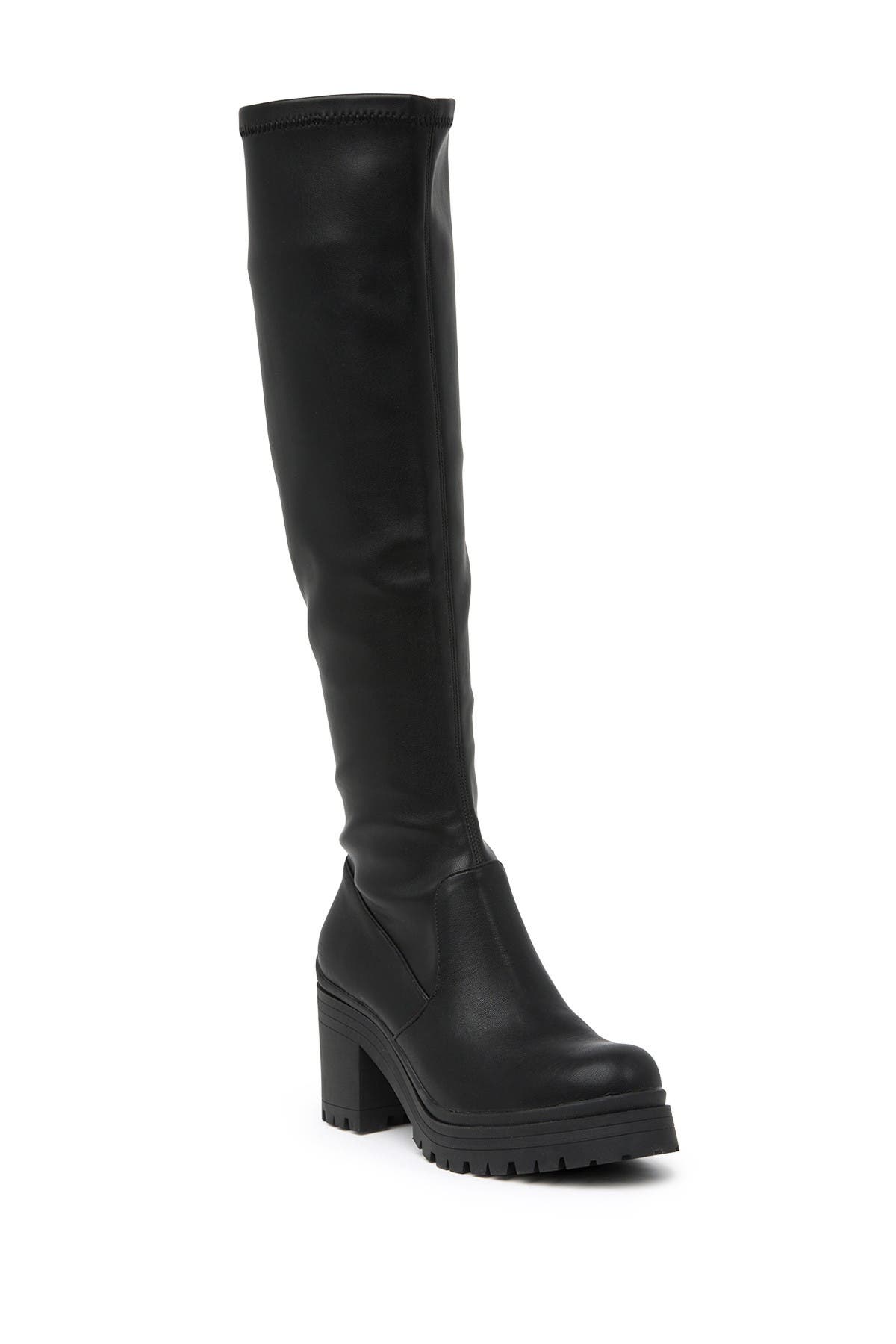 Madden Girl Coretta Knee High Lug Sole Boot, Main, color, 
