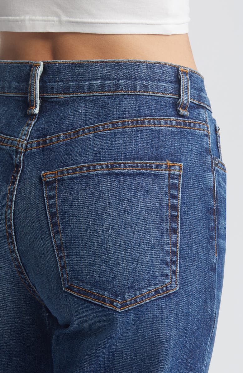 ASKK NY Frayed High Waist Ankle Wide Leg Jeans, Alternate, color, 