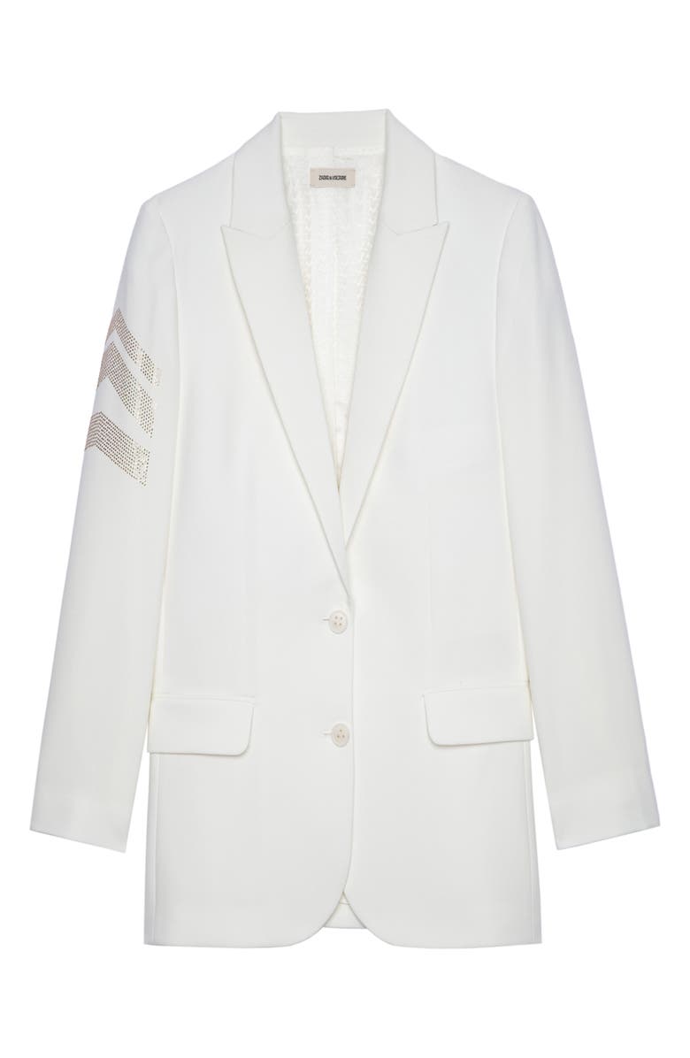 Zadig & Voltaire Viva Arrow Embellished Blazer, Alternate, color,