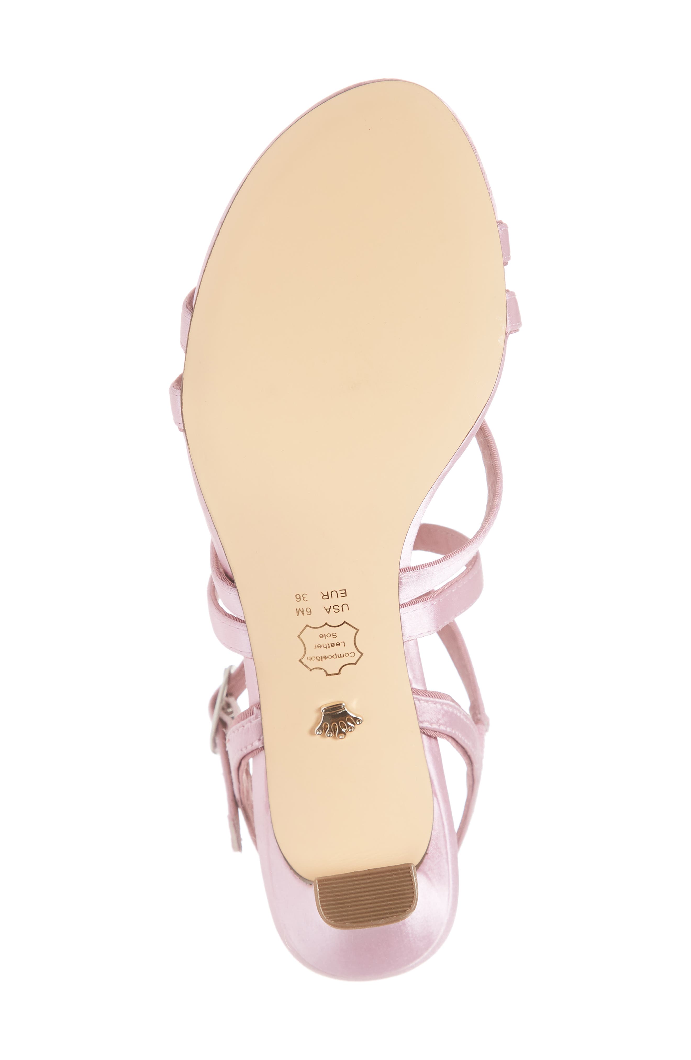 Genaya Strappy Evening Sandal, Alternate, color, LILAC SATIN