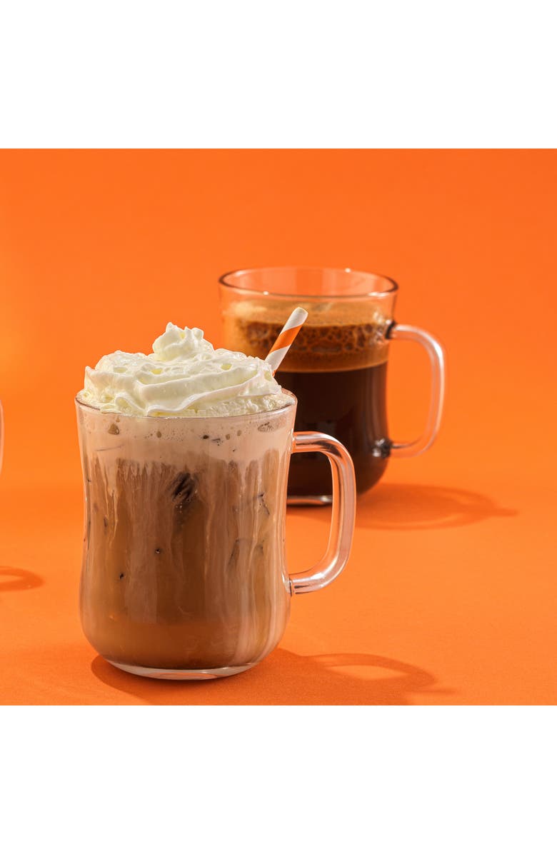 JoyJolt Set of 6 Diner Tea Coffee Mugs, Alternate, color, Clear