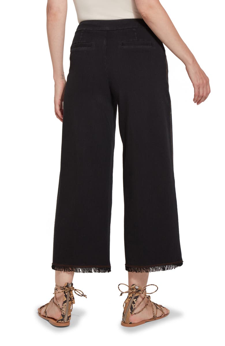 Lysse ́ Shiloh Palazzo Wide Leg Fringe Crop Denim Leggings, Alternate, color, 