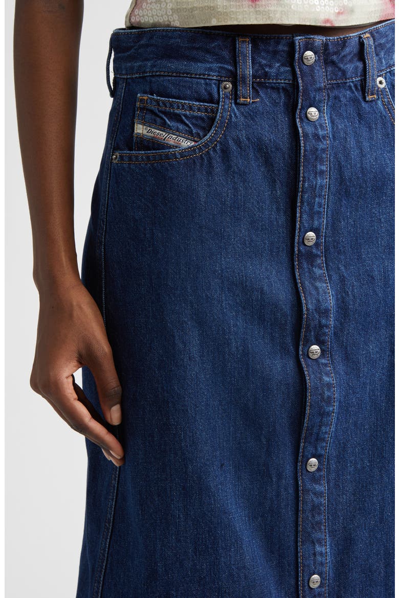 De-Ard Denim Midi Skirt, Alternate, color, DENIM