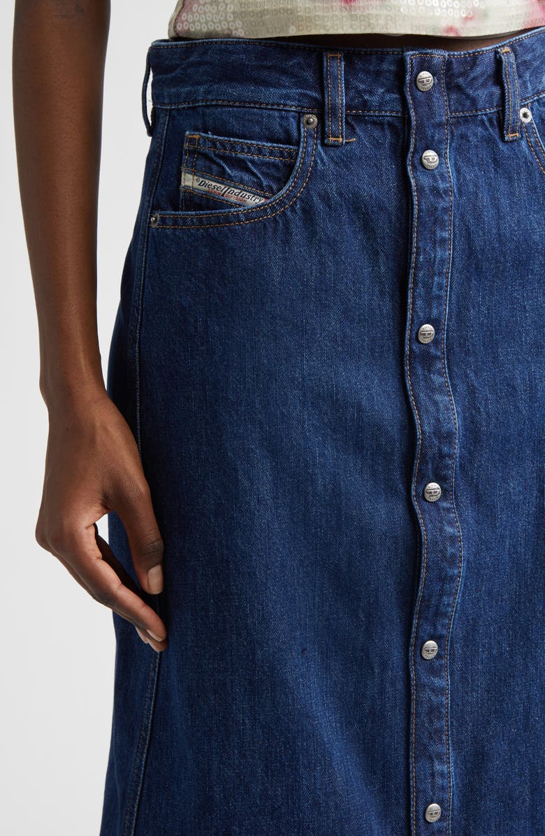 DIESEL<sup>®</sup> De-Ard Denim Midi Skirt, Alternate, color, Denim