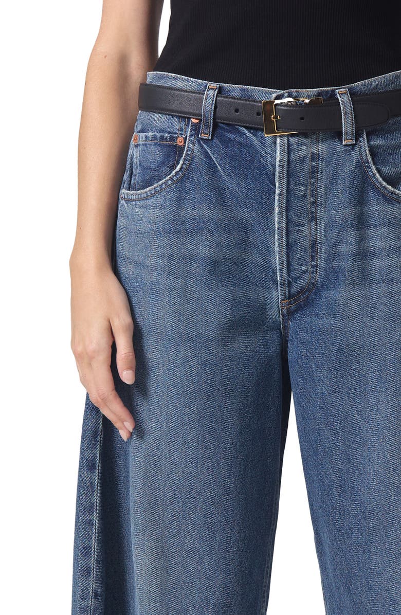 Citizens of Humanity Horseshoe Raw Hem Superhigh Waist Crop Barrel Jeans, Alternate, color,