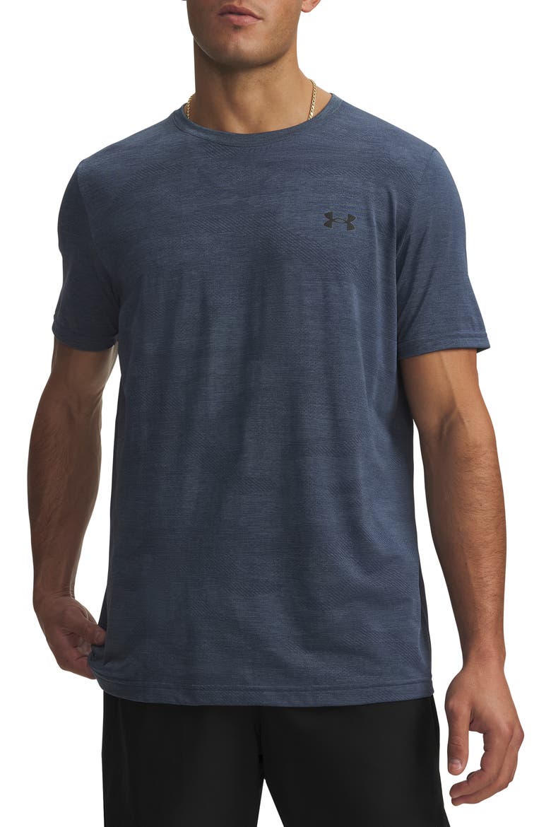 Vanish Elite Seamless Performance T-Shirt, Main, color, DOWNPOUR GRAY/ ULTIMATE BLACK