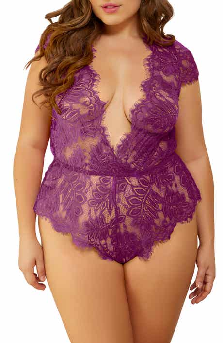 Mesh & Eyelash Lace Teddy