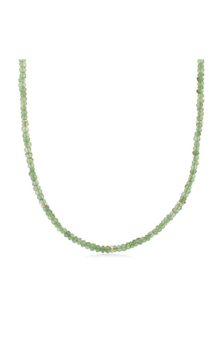 The Lovery Fine Jewelry Peridot Bead Necklace, Main, color, Peridot
