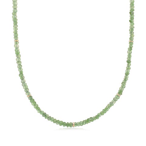 Peridot Bead Necklace