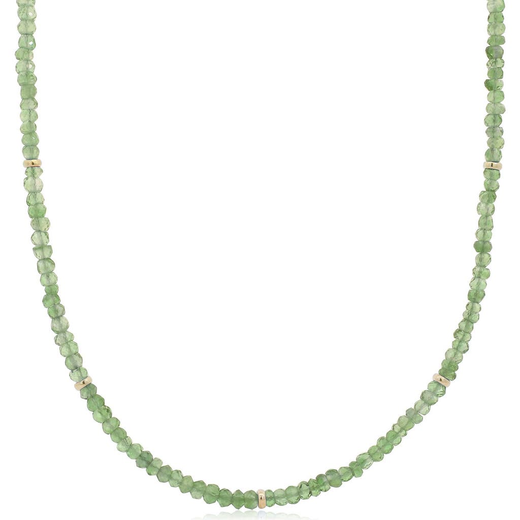 The Lovery Fine Jewelry Peridot Bead Necklace at Nordstrom, Size 17