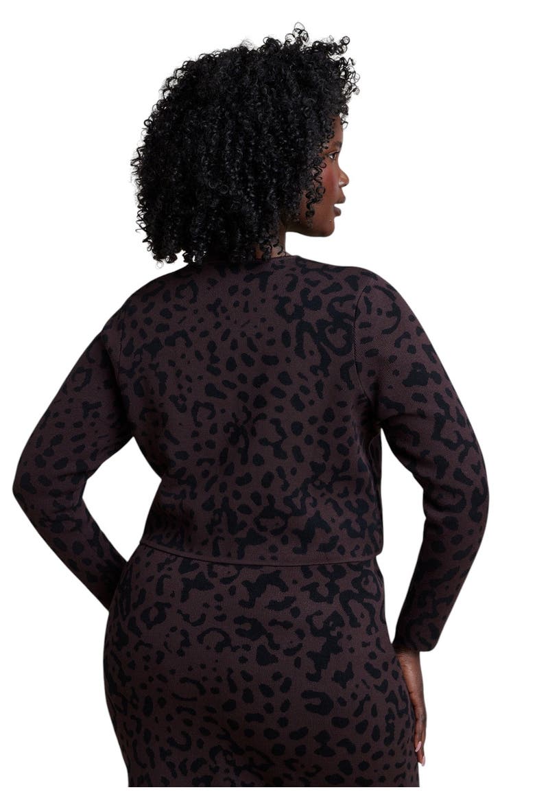 Intarsia Cardigan (plus), Alternate, color, BROWN LEOPARD
