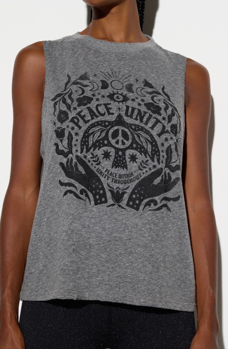 Spiritual Gangster Unity Vibe Tank, Alternate, color, Heather Grey