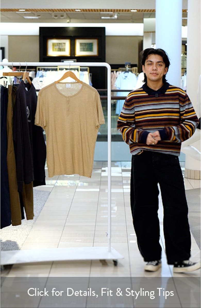 Slim Fit Linen Blend Henley, sales video thumbnail