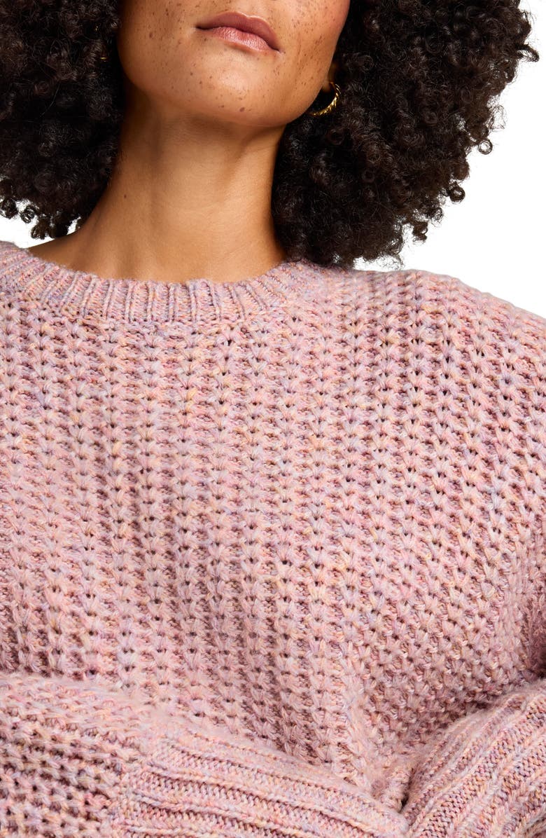 Splendid Piper Crewneck Sweater, Alternate, color, Cotton Candy Marl