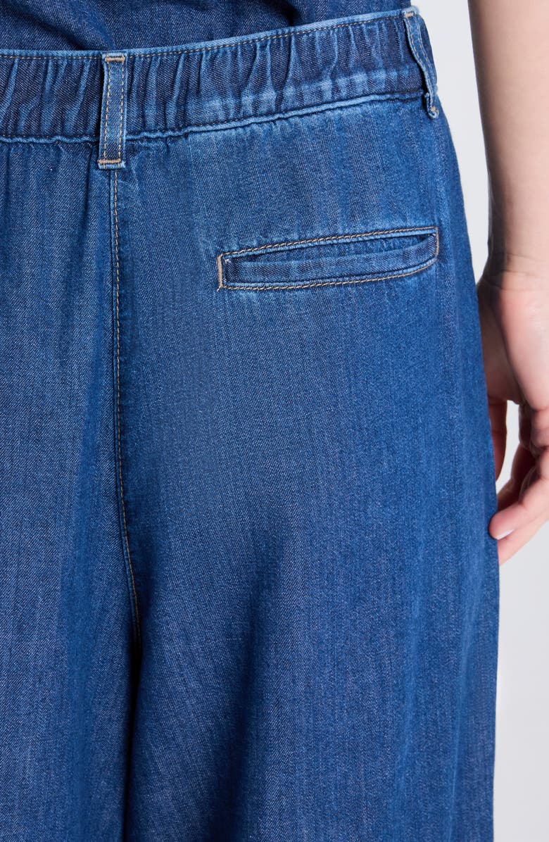 TWP Hudson St Pleated Wide Leg Jeans, Alternate, color, Dark Stone