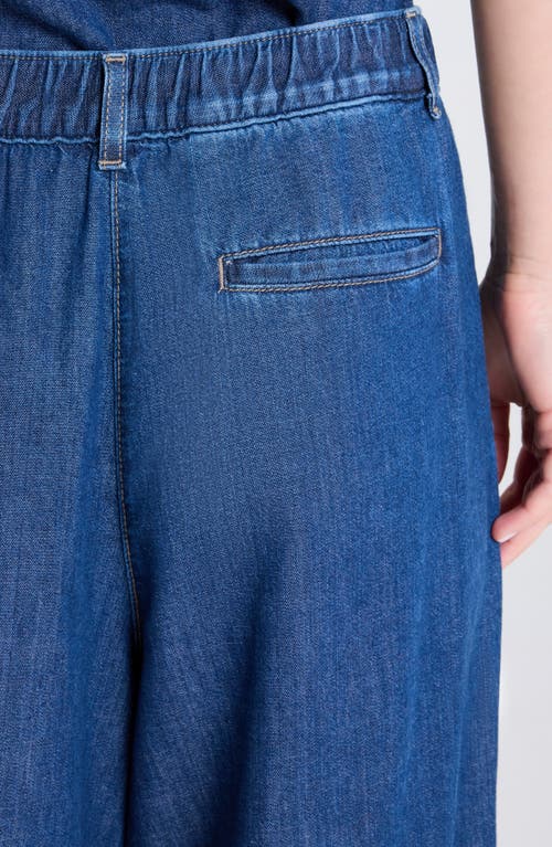 Twp Hudson St Pleated Wide Leg Jeans In Blue