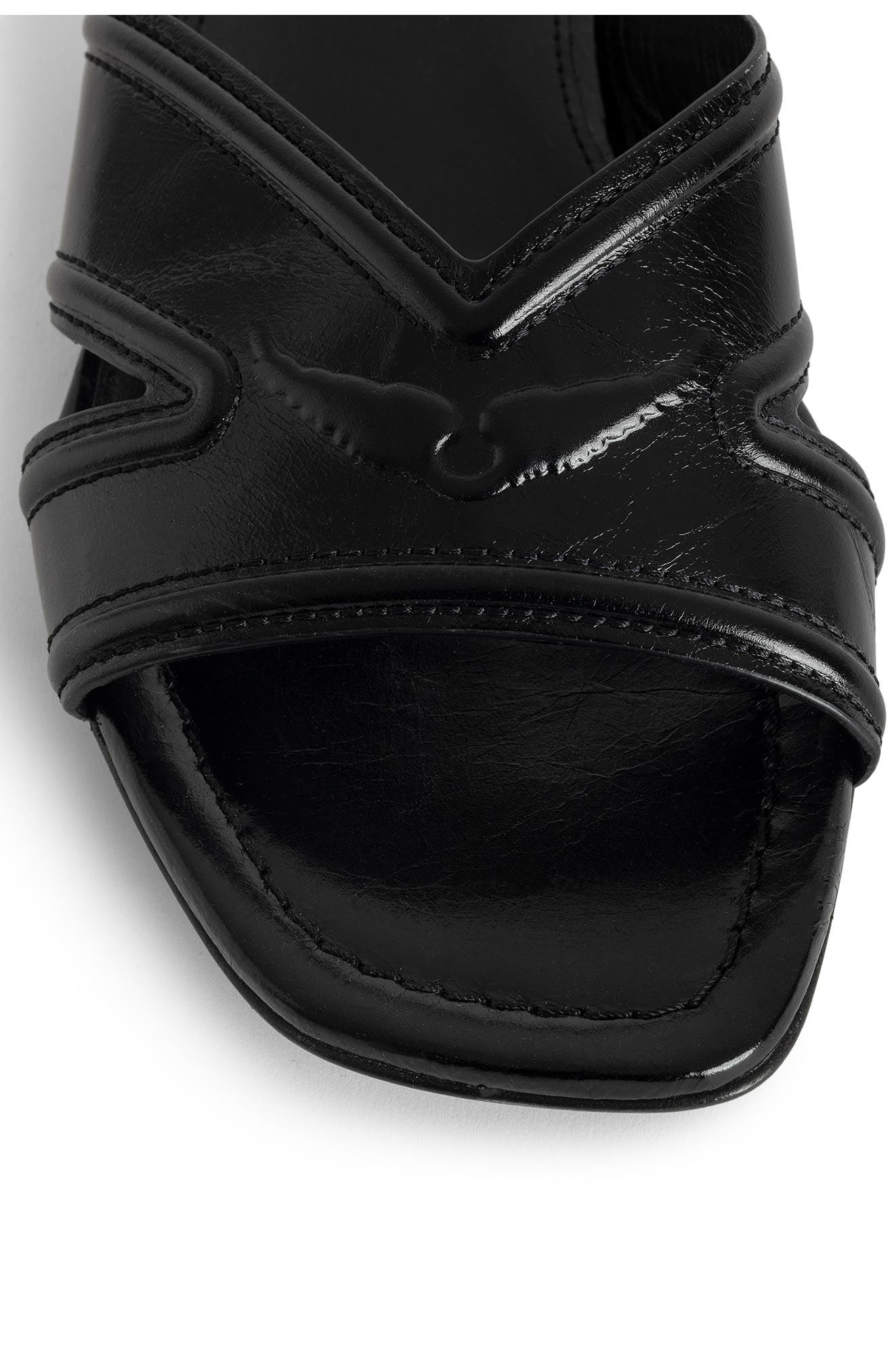 Zadig & Voltaire Azora Slide Sandal, Alternate, color, Noir