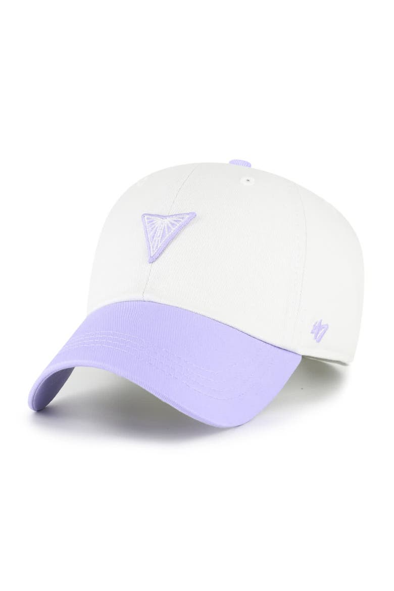 Unisex '47  White/Violet Golden State Valkyries Contemporary Two-Tone Clean Up Adjustable Hat, Alternate, color, White