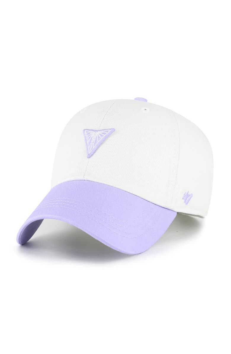 '47 Unisex '47  White/Violet Golden State Valkyries Contemporary Two-Tone Clean Up Adjustable Hat, Alternate, color, White