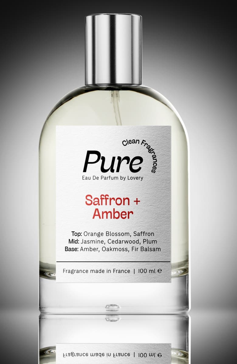 Lovery Pure Saffron and Amber Eau de Parfum, Made in France, 3.4 oz, Alternate, color, Silver, White, Cream, Black