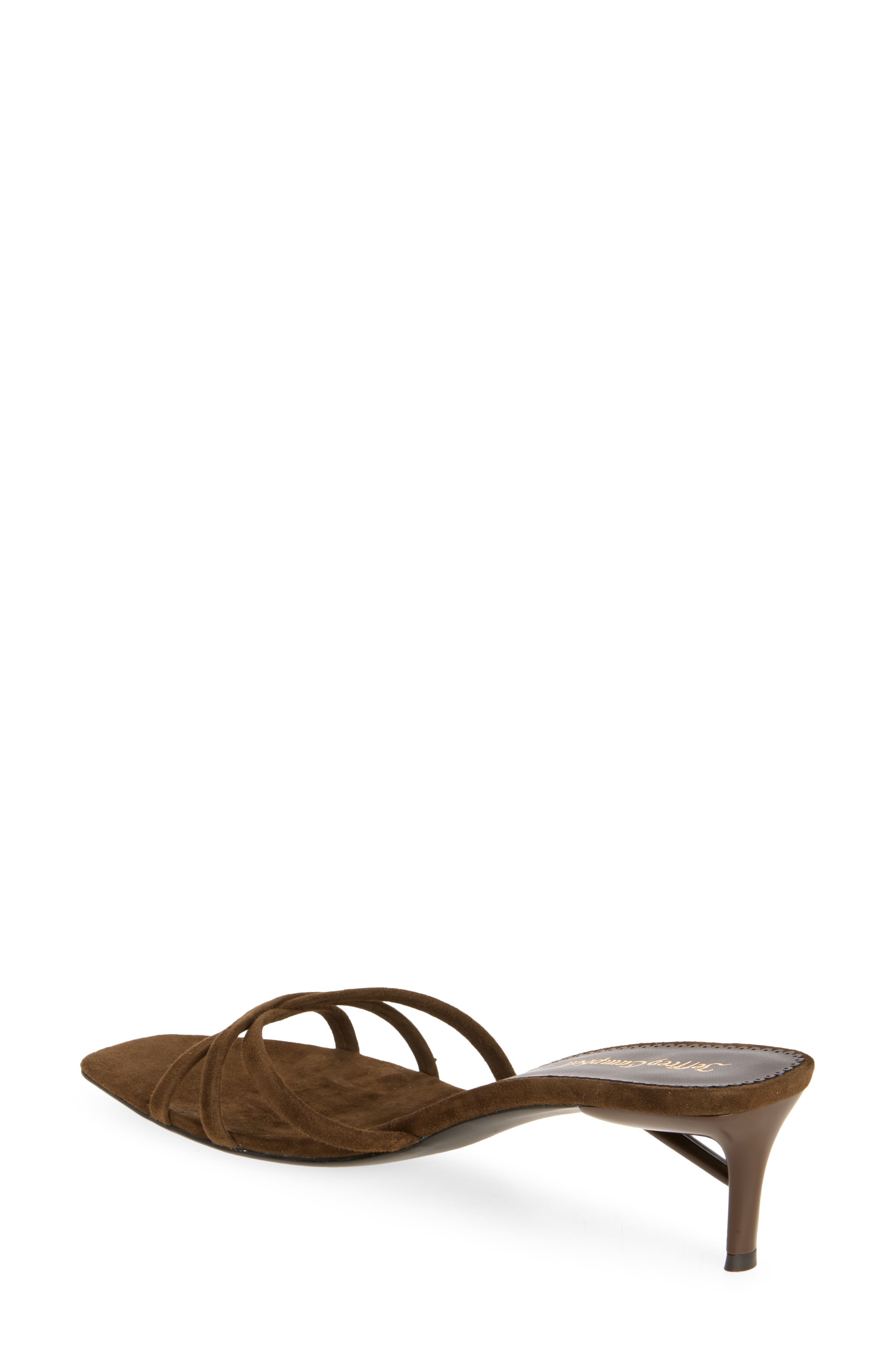 Jeffrey Campbell Nicoise Slide Sandal, Alternate, color, Brown Suede