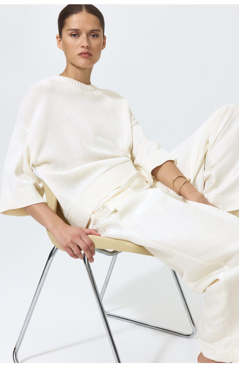H&M Layered Jumper, Main, color, Cream