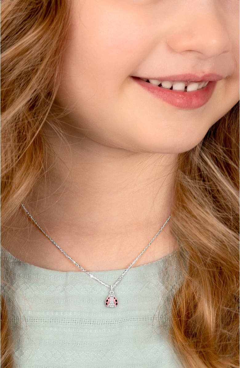 Tiny Blessings Sterling Silver Love Bug 12-14" Necklace, Alternate, color, Sterling Silver