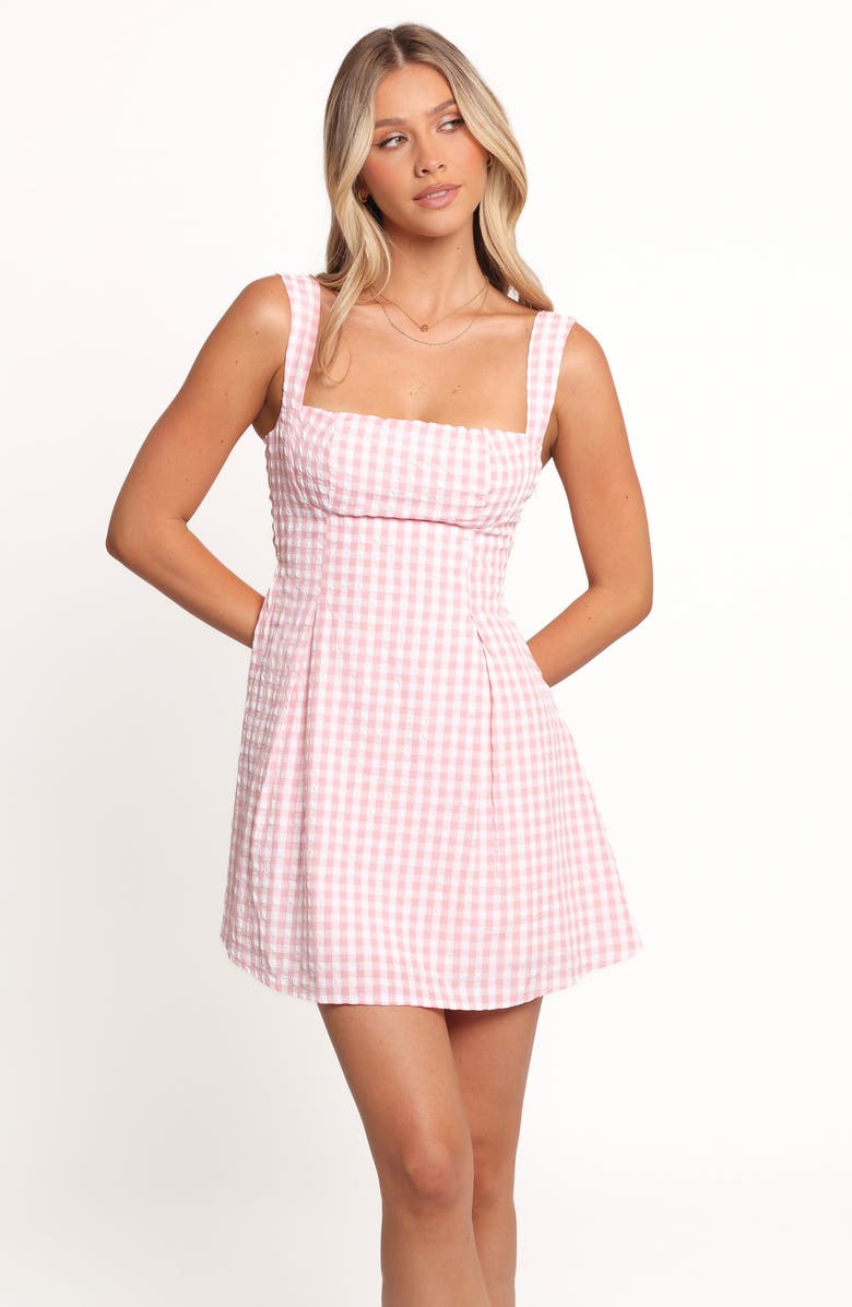 Petal & Pup Althea Sleeveless Minidress, Alternate, color, Pink Gingham