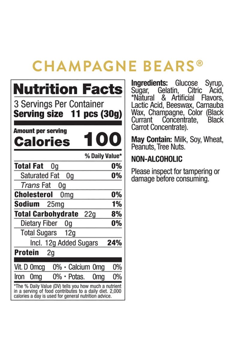 sugarfina Cheers to Love Set of 4 Champagne Bears<sup>®</sup> Candy Cubes, Alternate, color, 