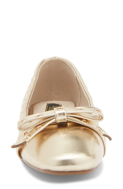Rachel Rachel Roy Blink Grommet Bow Flat In Gold