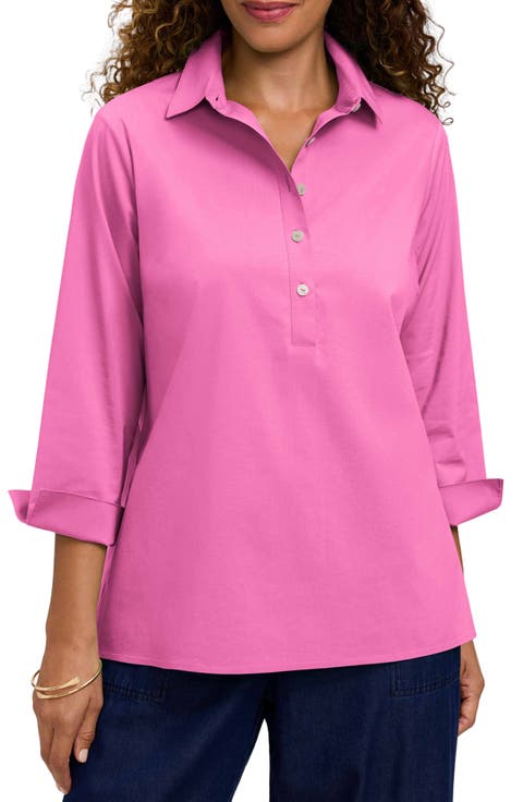 Therese Button Back Popover Shirt