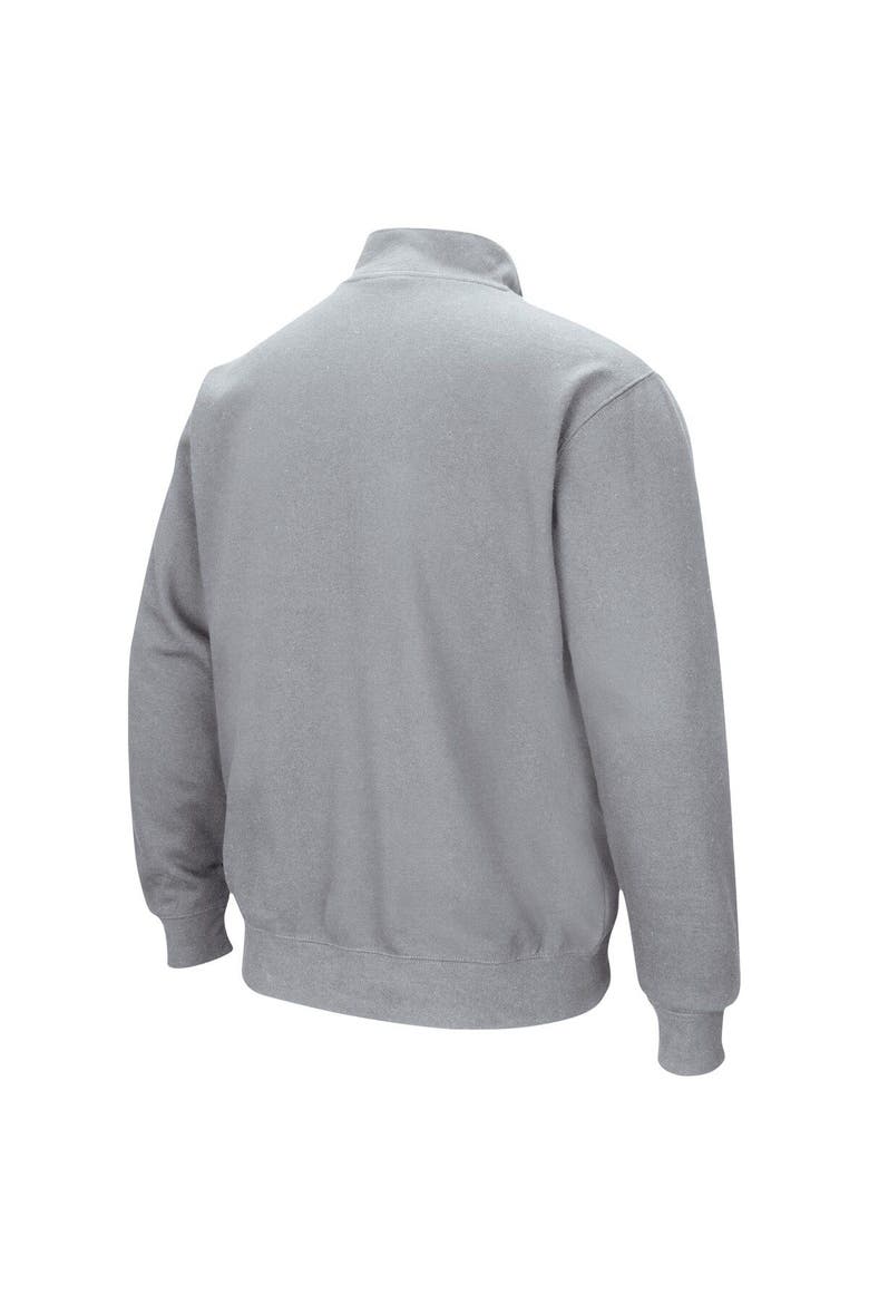 Men's Colosseum Heathered Gray Penn State Nittany Lions Tortugas Team Logo Quarter-Zip Jacket, Alternate, color, Heather Gray