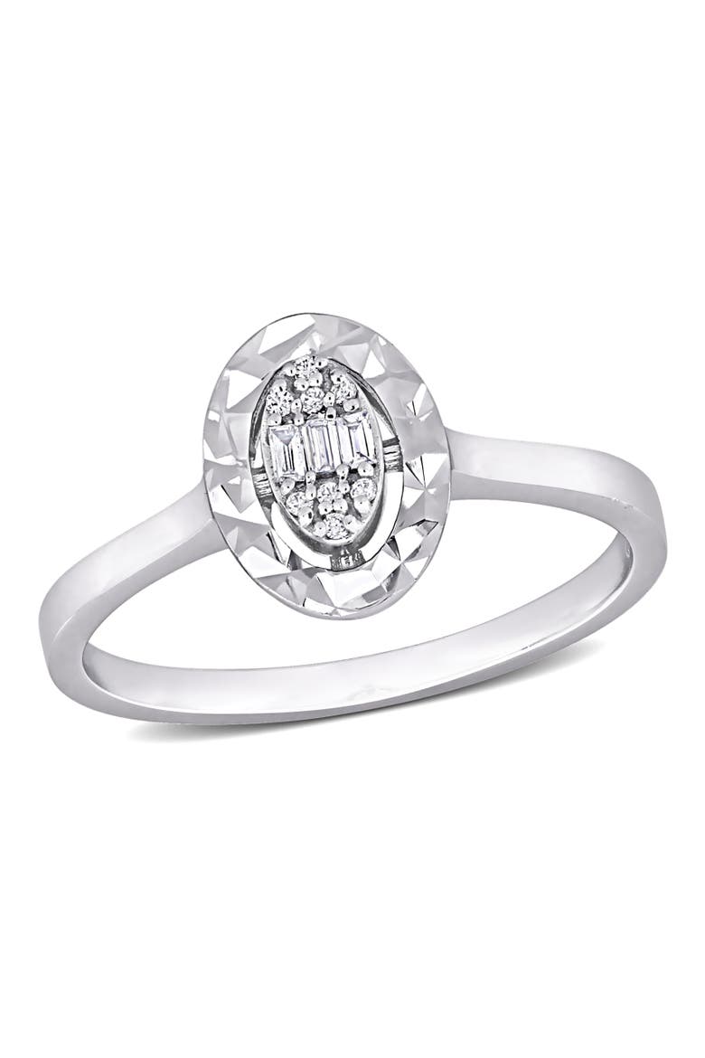 Diamond Oval-Shape Cluster Ring 14k, Main, color, 14k White Gold