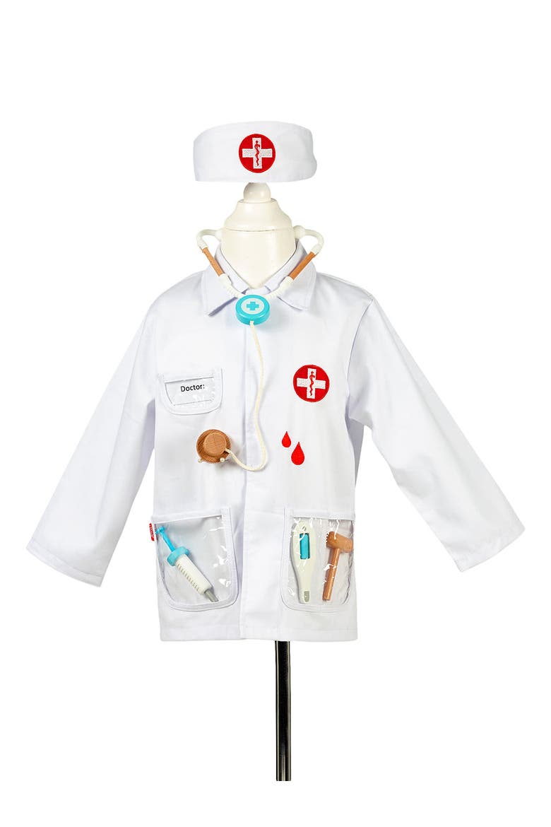 Doctor set Costume Set for Children, Includes Accessories, Main, color, White