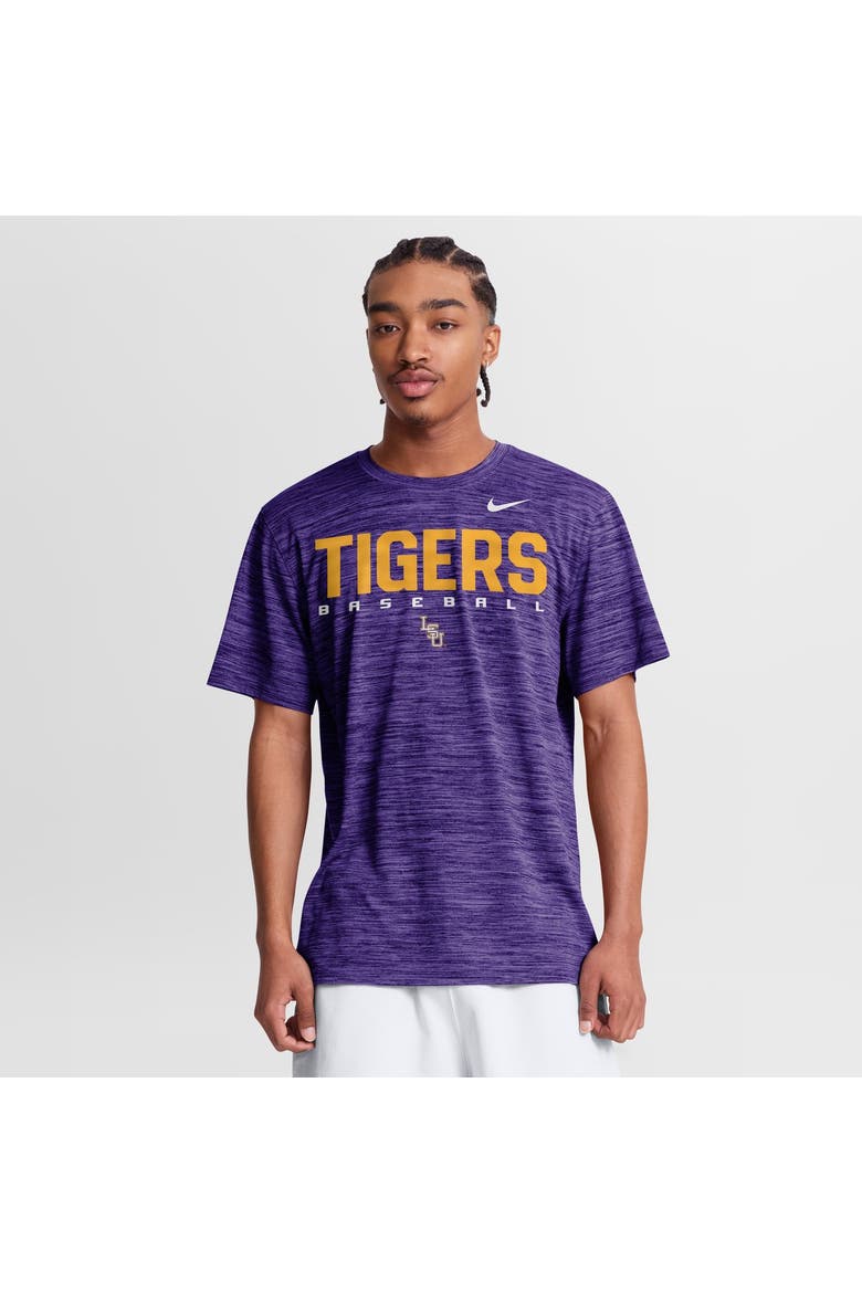 Men's Nike Purple LSU Tigers Dugout Velocity Dri-FIT T-Shirt, Main, color, Purple