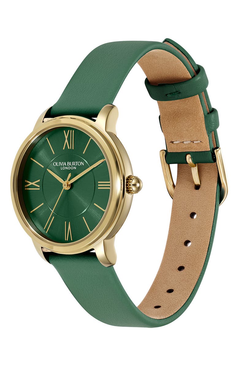 Olivia Burton Westbourne Leather Strap Watch, 30mm, Alternate, color, 