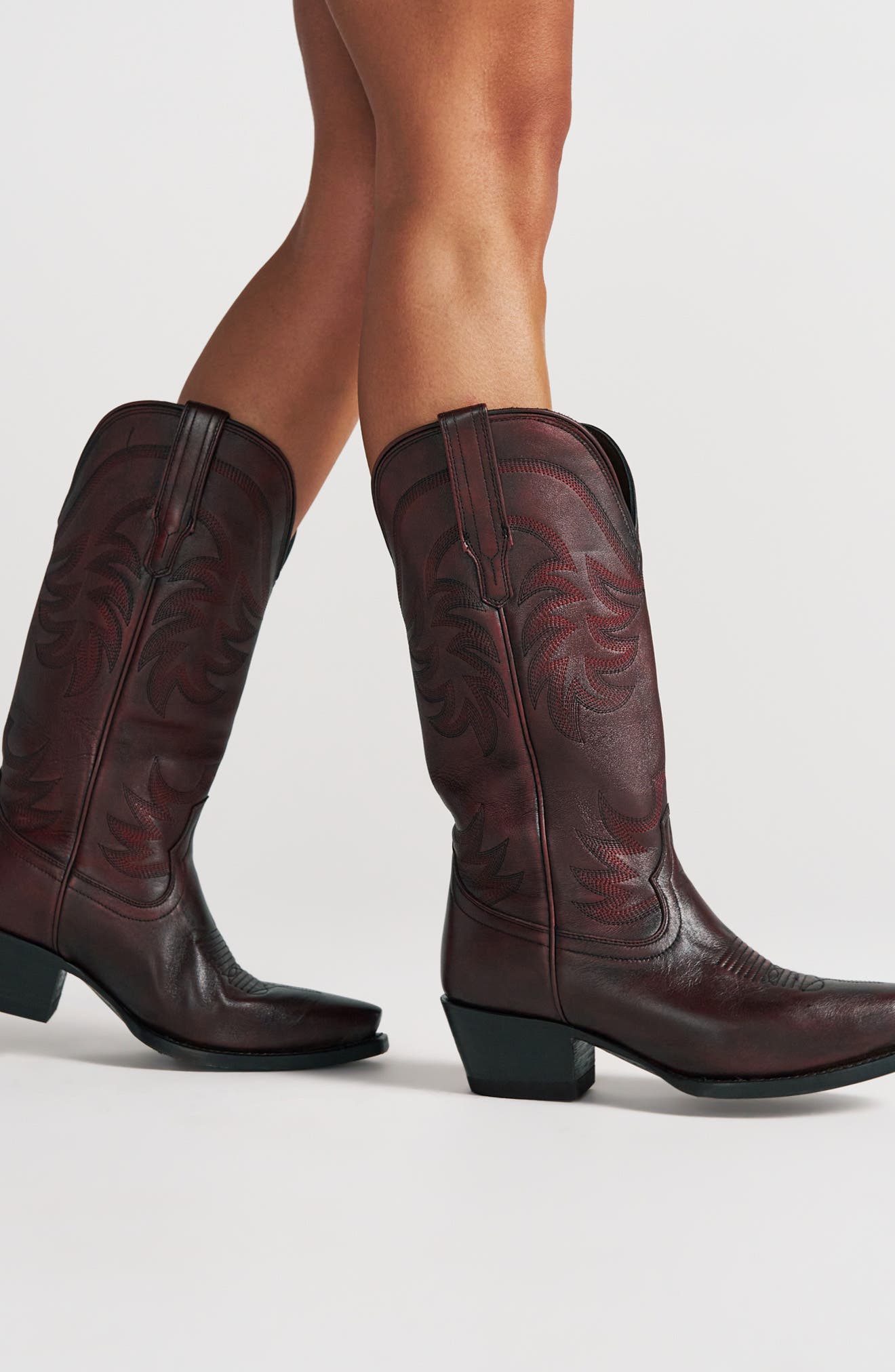 The Annie Western Boot, Alternate, color, BLACK CHERRY
