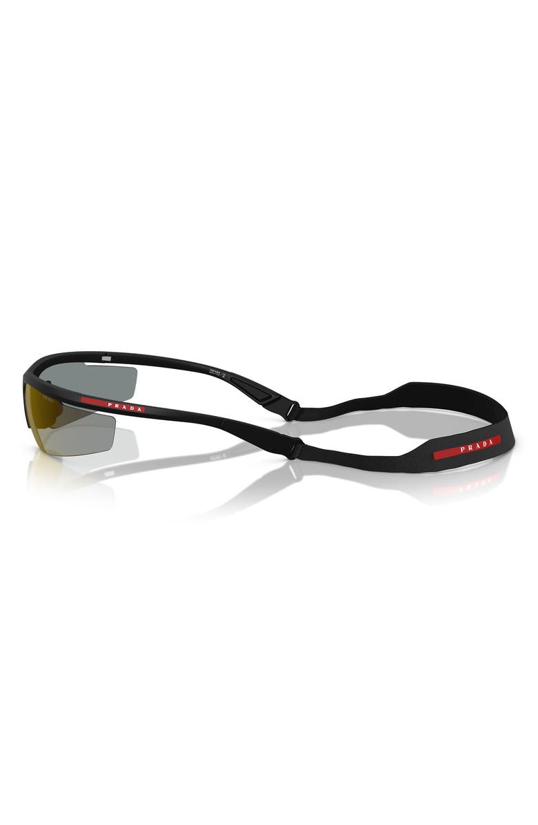 Prada Linea Rossa 96mm Gradient Pillow Sunglasses, Alternate, color, Matte Black