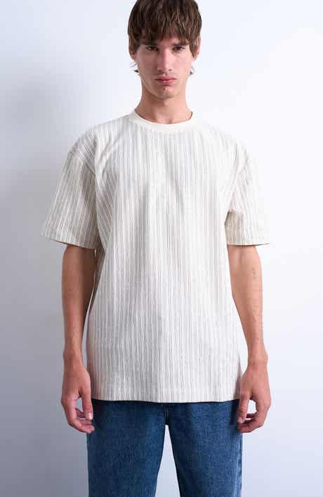 Topman Stripe Oversize Cotton Blend T-Shirt