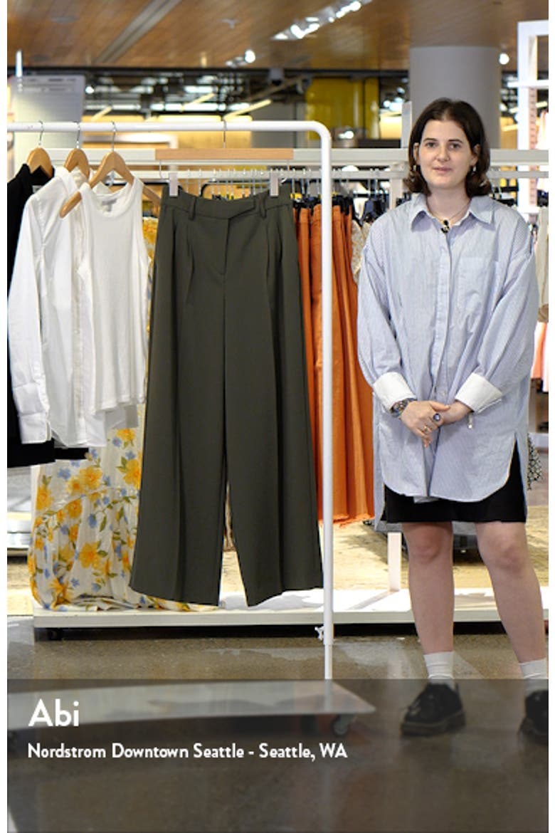 Wide Leg Twill Trousers video